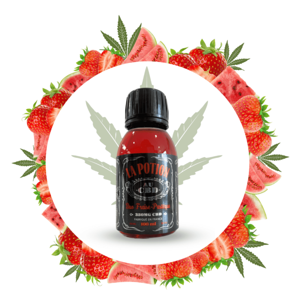 Sirop CBD 300mg - Fraise Pastèque - 100ml